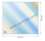 00477  Vitre réfractaire Vitrocéramique 558x495 mm non sérigraphiée compatible avec Deville - P0052947 142,10 €