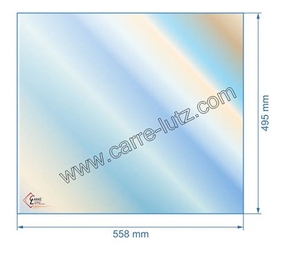 00477  Vitre réfractaire Vitrocéramique 558x495 mm non sérigraphiée compatible avec Deville - P0052947 142,10 €