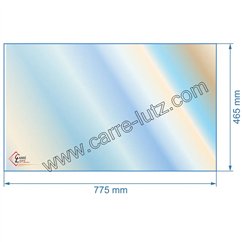 00478  Vitre réfractaire Vitrocéramique 775x465 mm non sérigraphiée compatible avec Deville - P0052514  185,40 €