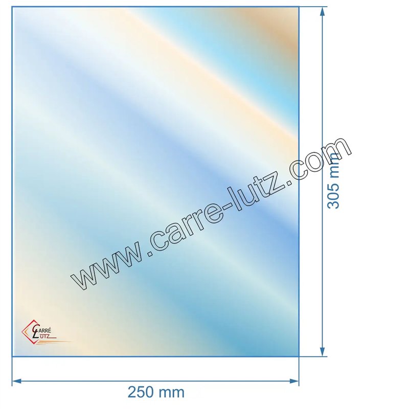 00479  Vitre réfractaire Vitrocéramique 305x250 mm P0052994 Deville 61,50 €