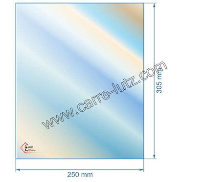 00479  Vitre réfractaire Vitrocéramique 305x250 mm P0052994 Deville 61,50 €