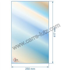 00480  Vitre réfractaire Vitrocéramique 417x250 mm 30330 Supra 76,60 €