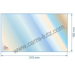 00481  Vitre réfractaire Vitrocéramique 315x180 mm D0025849 Deville 50,90 €