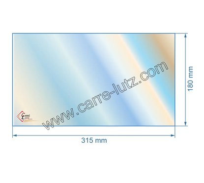 00481  Vitre réfractaire Vitrocéramique 315x180 mm compatible avec Deville - D0025849 31,30 €