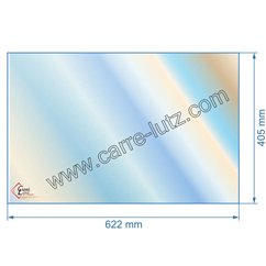 00482  Vitre réfractaire Vitrocéramique 622x405 mm P0051360 non sérigraphiée Deville 156,50 €