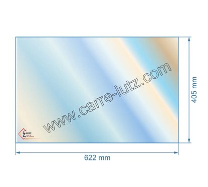 00482 Vitre réfractaire Vitrocéramique 622x405 mm non sérigraphiée compatible avec Deville - P0051360 129,60 €