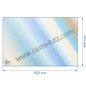 Vitre réfractaire Vitrocéramique 622x405 mm  non sérigraphiée compatible avec Deville - P0051360