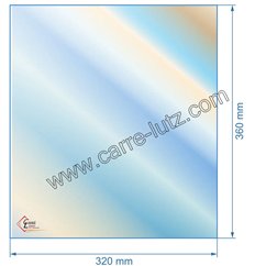 00483  Vitre réfractaire Vitrocéramique 360x320 mm D0023901 Deville 82,50 €