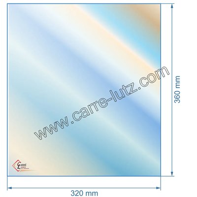 00483  Vitre réfractaire Vitrocéramique 360x320 mm D0023901 Deville 82,50 €