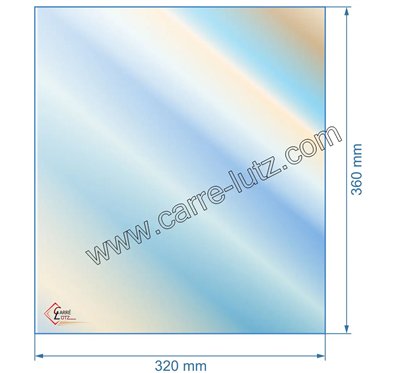 Vitre réfractaire Vitrocéramique 360x320 mm D0023901 Deville