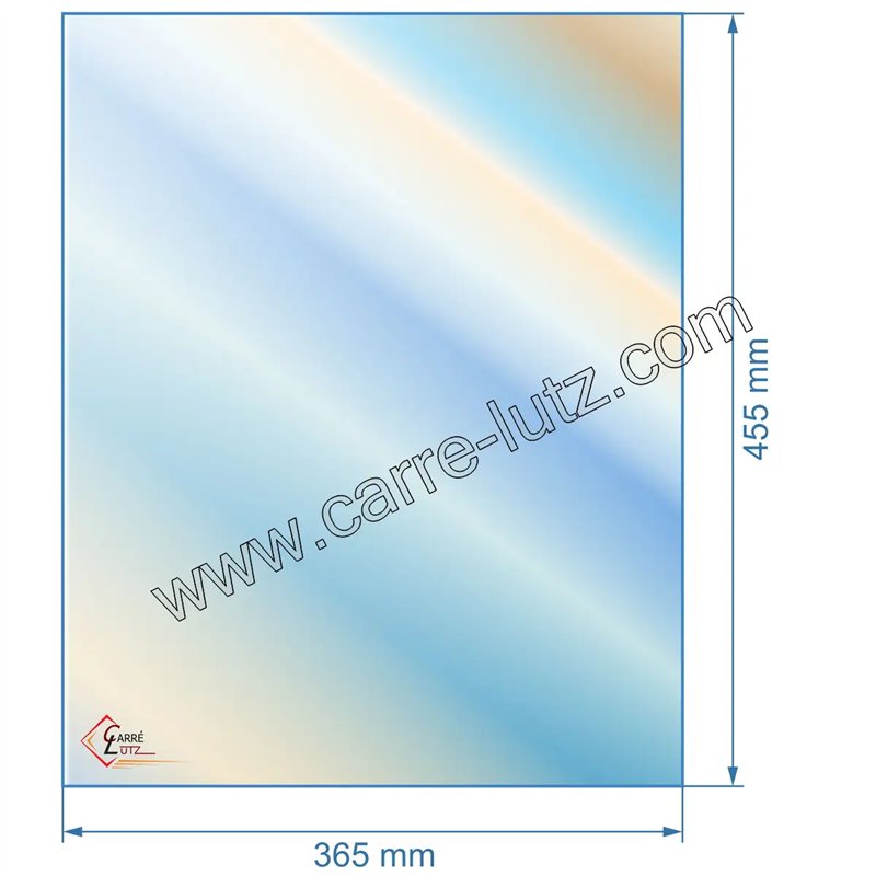 Vitre réfractaire Vitrocéramique 455x365 mm compatible avec Deville - D0025311