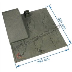 704914  10168368101001 - Plaque de foyer arrière droit pour convecteur Godin 368101 70,20 €