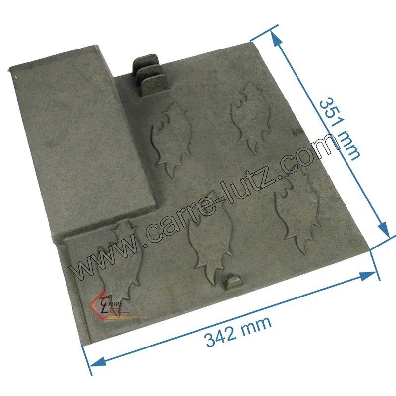 10168368101001 - Plaque de foyer arrière droit pour convecteur Godin 368101