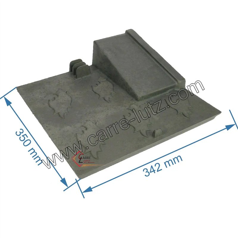 704915  10167368101001 - Plaque de foyer arrière gauche pour convecteur Godin 368101 68,40 €