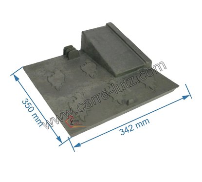 10167368101001  - Plaque de foyer arrière gauche pour convecteur Godin 368101