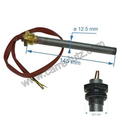 70390032  Bougie ou Résistance 300W 12,5 mm longueur 145 mm HT667993 de poêle à pellet Jolly-Mec 51,50 €