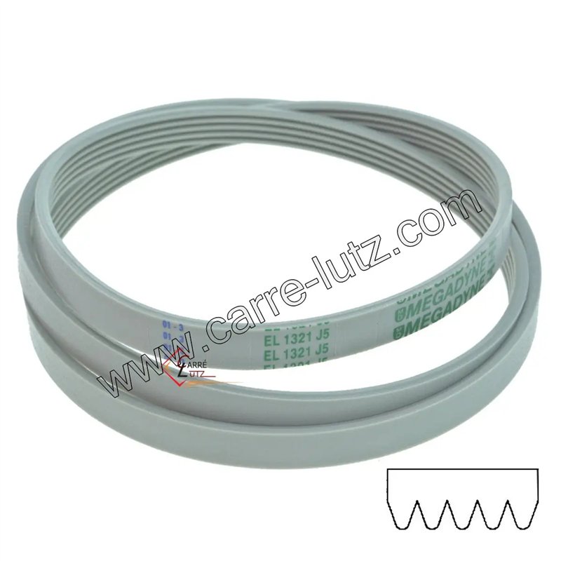 72690002  1321 J5 MAEL - Courroie plate de lave linge Mièle 5034730 5749920 4073282 4073281 7,30 €