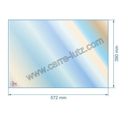 00485 Vitre réfractaire Vitrocéramique 572x390 mm Godin 3164 110,70 €