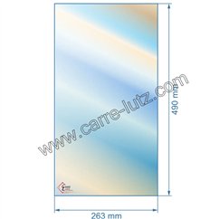 00486  Vitre réfractaire Vitrocéramique 490x263 mm 00001304998 Godin  80,30 €