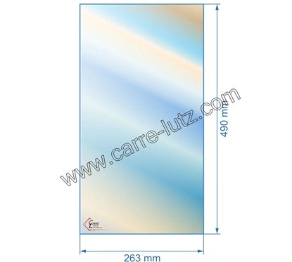 00486  Vitre réfractaire Vitrocéramique 490x263 mm 00001304998 Godin  80,30 €