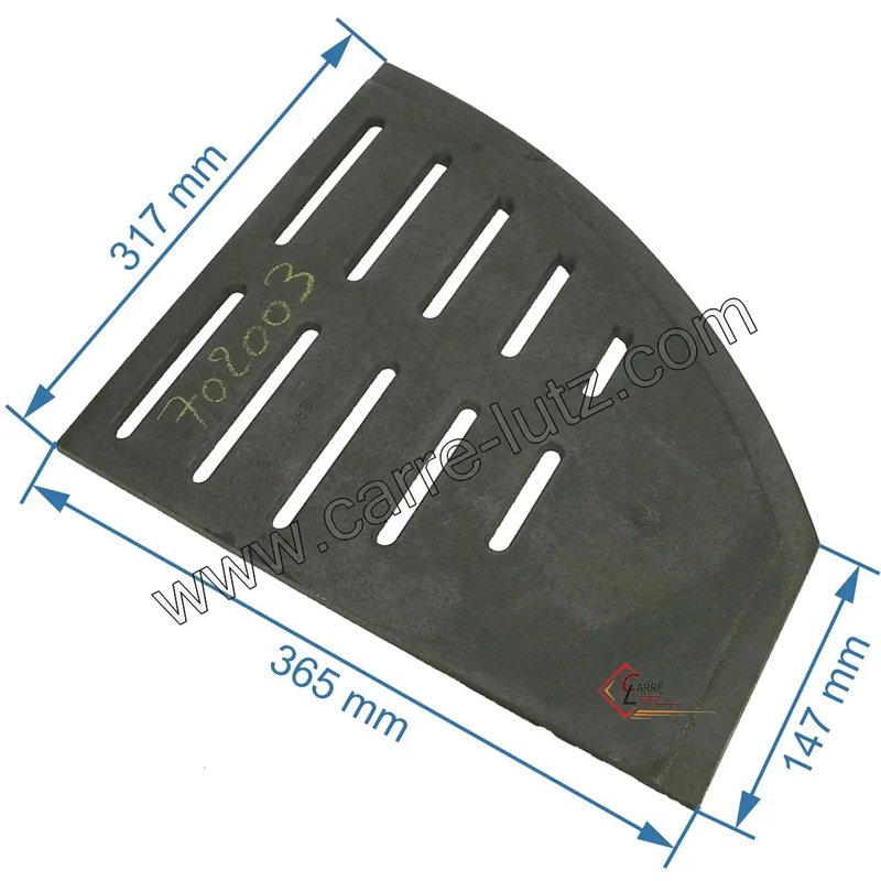Grille foyère gauche F610588B de foyer Invicta