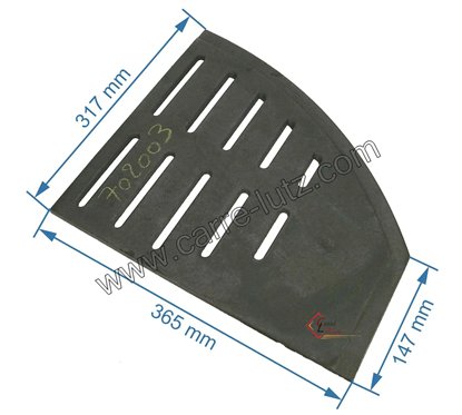 Grille foyère gauche F610588B de foyer Invicta
