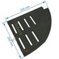 Demie grille droite de foyer compatible avec Invicta Luna - F610667B