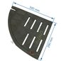 Demie grille gauche F610668B de foyer Invicta Luna