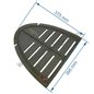 Demie grille de foyer F610437B  ancien modele 10 trous adaptable de poêle Invicta Mandor