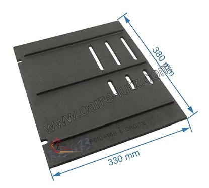 F610414B-B - Demie grille de foyer droite de poêle Invicta Alma