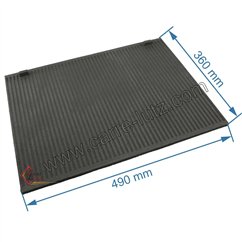 702078  Taque décorée de foyer de poêle compatible avec Invicta Oxana - F670671B * Epuisé remplacé par 702051 * 100,60 €