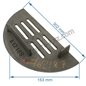 Grille foyère gauche de foyer compatible avec Invicta - F612189B