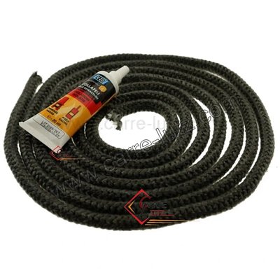 70510045  Joint fibre de verre tressée diamètre 14 mm 3,20 mt avec colle 16,50 €