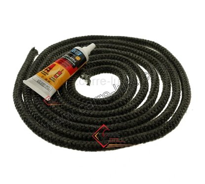 70510045  Joint fibre de verre tressée diamètre 14 mm 3,20 mt avec colle 16,50 €