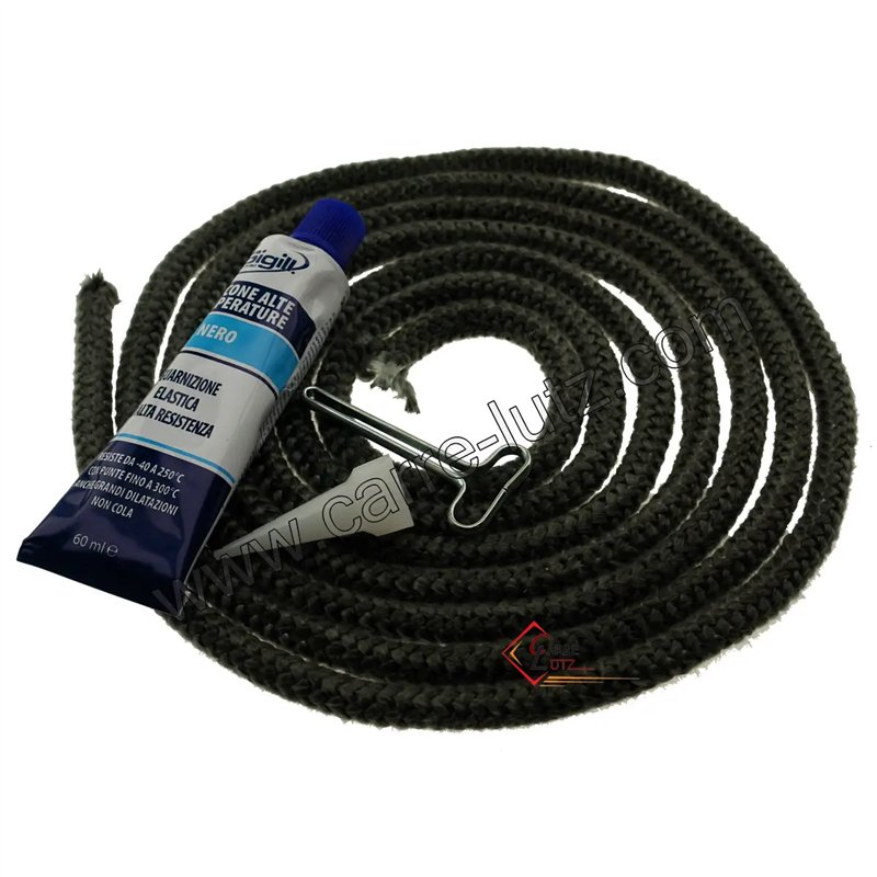 70510049  Joint fibre de verre tressée diamètre 6 mm 3,20 mt avec Silicone haute température 10,20 €