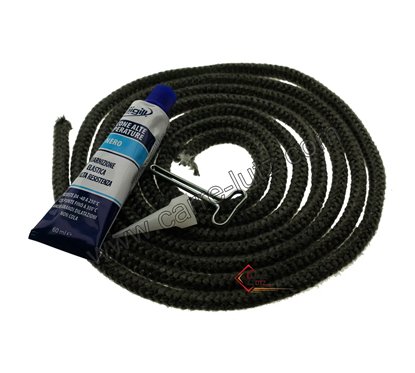 70510050  Joint fibre de verre tressée diamètre 8 mm 3,20 mt avec Silicone haute température 11,40 €