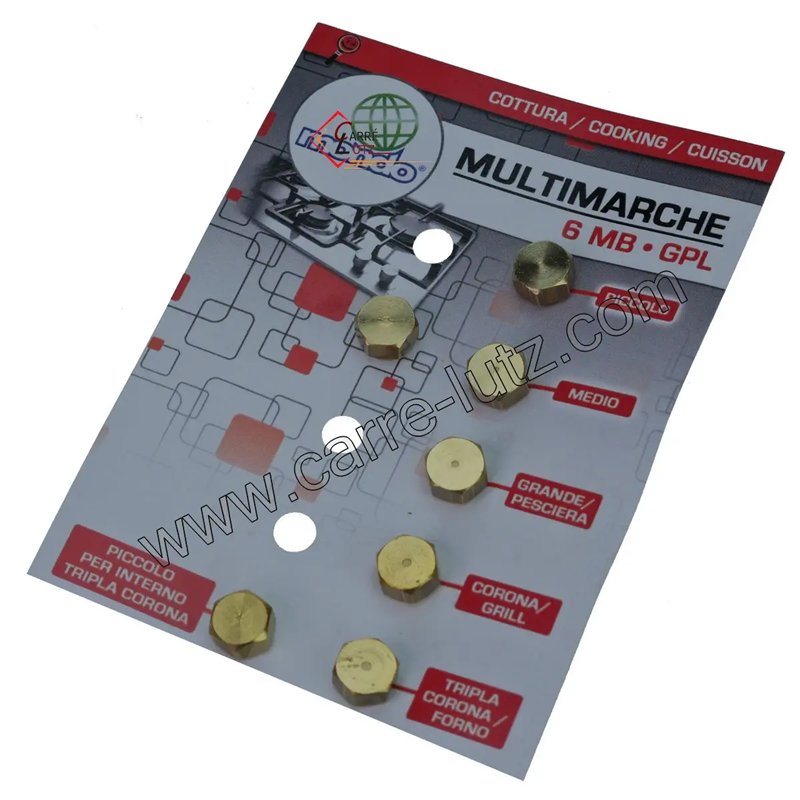 Jeu d'injecteurs gaz butane propane 6 MB