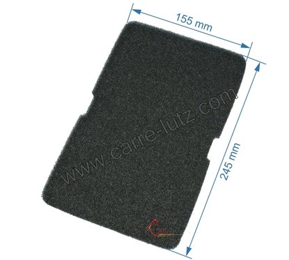 701639  Filtre d évaporateur 240x152x12 mm 2964840100 de sèche linge Beko  1,50 €