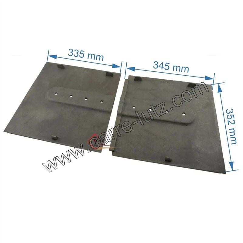 10160660145053 - Jeu de Plaque arriere de foyer d insert Godin 680160