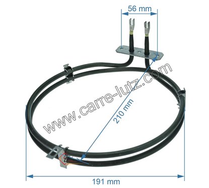 20390064  Résistance circulaire 1550 W 00753200 de four Bosch Siemens  15,80 €