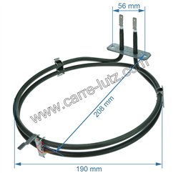 20390065  Résistance circulaire 1800 W de four Whirlpool 480121101159 12,90 €