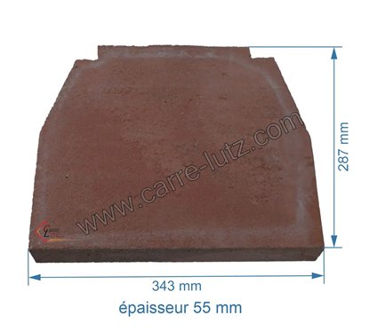 Réfractaire arrière droite ou gauche CP6816 de poêle à bois Godin