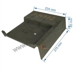 Plaque de foyer arrière droite 10168310200 pour convecteur Godin 3102