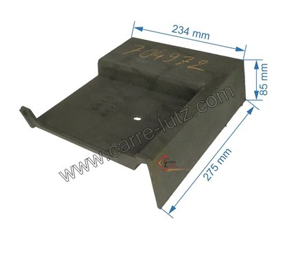 Plaque de foyer arrière droite 10168310200 pour convecteur Godin 3102