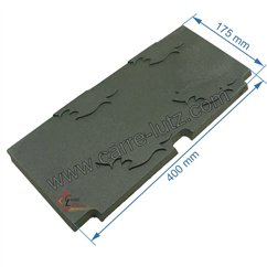 Plaque de foyer arrière droite 10168326800 pour insert Godin 3268
