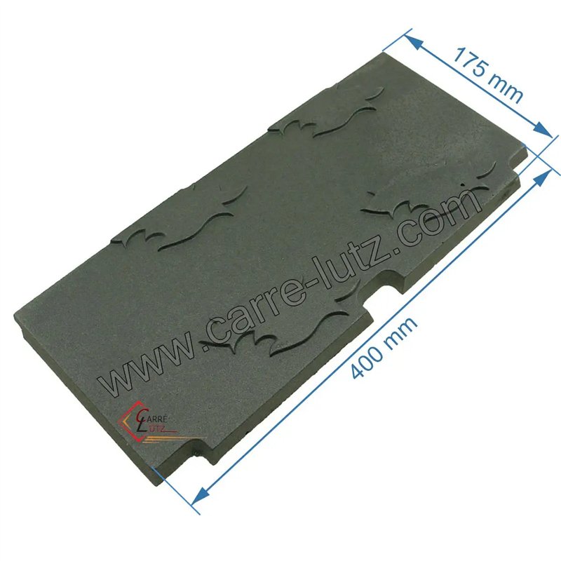 Plaque de foyer arrière droite 10168326800 pour insert Godin 3268