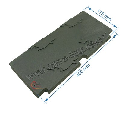 Plaque de foyer arrière droite 10168326800 pour insert Godin 3268