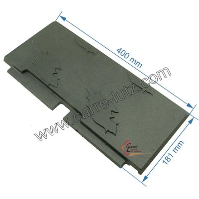 Plaque de foyer avant droite 20166326800 pour insert Godin 3268