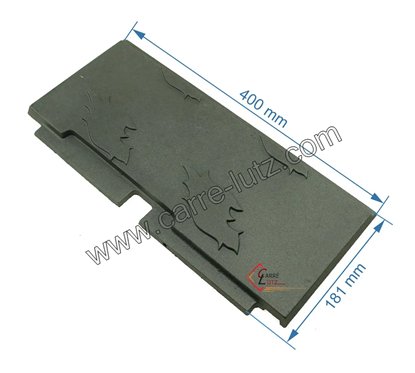 Plaque de foyer avant droite 20166326800 pour insert Godin 3268