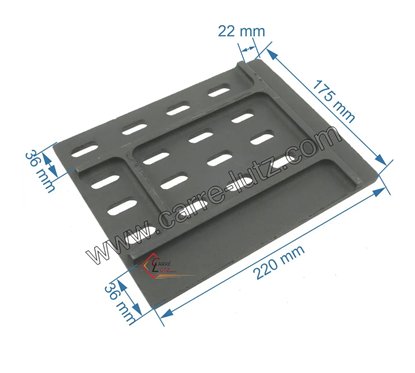 Demie grille droite de foyer 600 Cheminées philippe 600-7590A-D